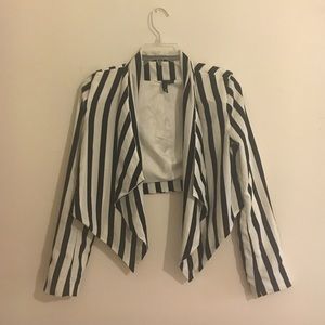 H&m striped cropped blazer