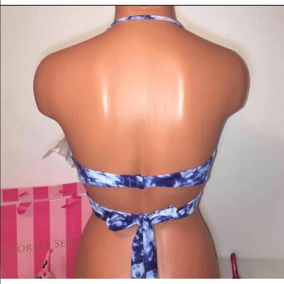 🚫SOLD🚫NEW PINK VS TIE DYE WRAP TOP SWIM - Picture 3 of 4