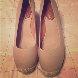 J Crew nude wedges