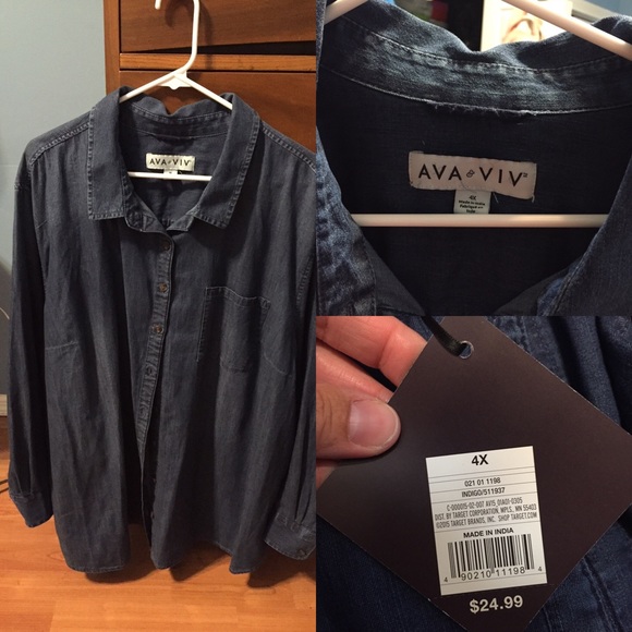 Chambray button down NWT!