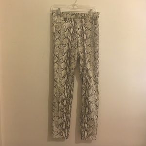 H&M snake skin pants size 6