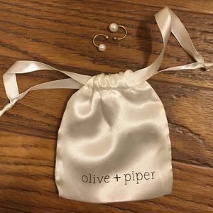 Oliver + Piper Pearl Cuff Earrings