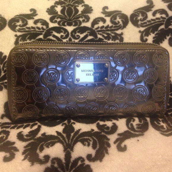 Michael Kors Silver Monogram Wallet
