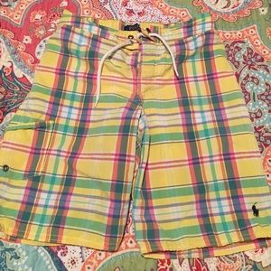 Boys polo swim trunks