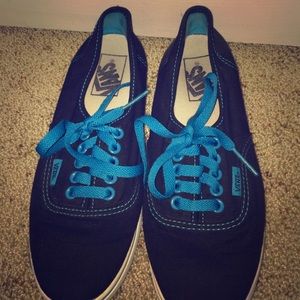 Black and blue vans
