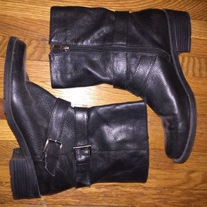 Anne Klein mid-calf motorcycle boots