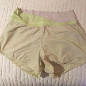 Lululemon light green shorts