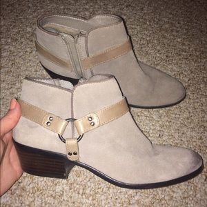 Grey/Tan Booties (size 9)