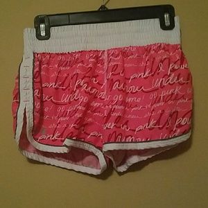 Breast cancer awareness UA running shorts