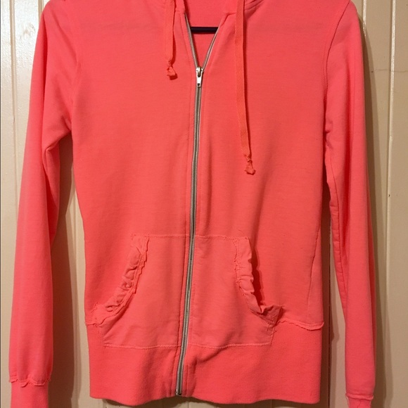 Pink Light Weight Zip Up Hoodie