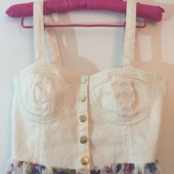 Bustier top with attached floral tulip skirt - Picture 2 of 4