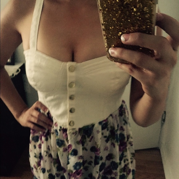Bustier top with attached floral tulip skirt - Picture 3 of 4