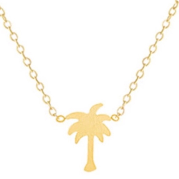 Gold Palm Tree Necklace 🌴 - Picture 3 of 4