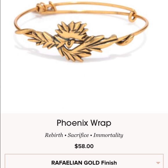 Alex and Ani gold Phoenix wrap with box