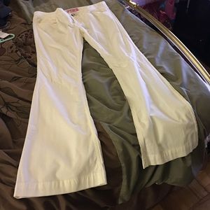 Pink Corduroy white pants, flare