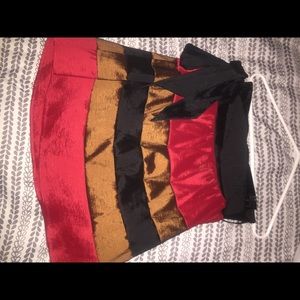 Black red brown skirt