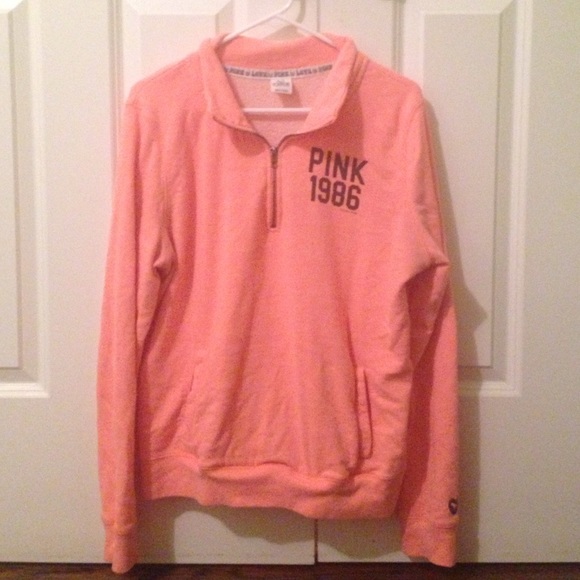 PINK Victoria's Secret Tops - Victoria's Secret Pink Half Zip Pullover