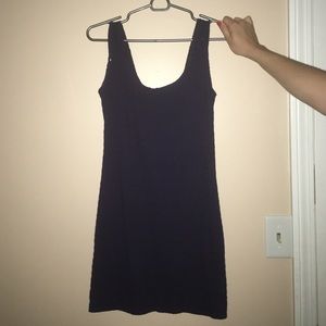 Dark purple fitted strappy dress