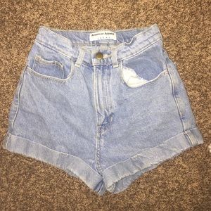 American apparel jean shorts