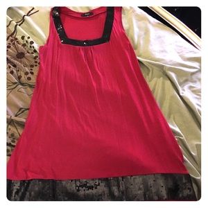 Express red sequence dress