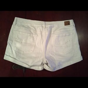 American Eagle white denim shorts