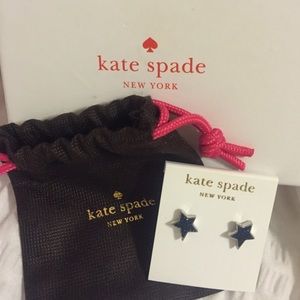 Kate Spade blue rhinestone star stud earrings