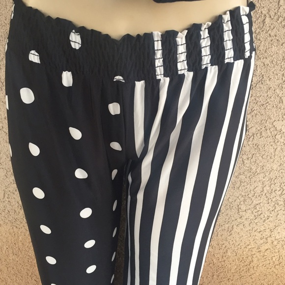 🎉5for $25🎉 polka dot and stripes Palazoo pants - Picture 3 of 3