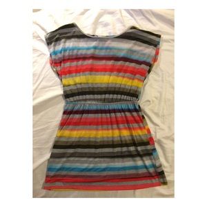 Rainbow striped dress