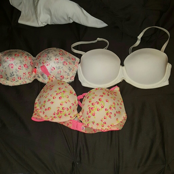 Bundle of PINK push up bras