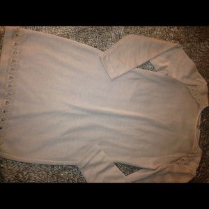 Beige quarter length sleeve dress