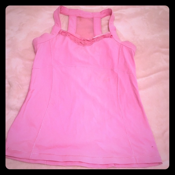 Pink alo workout tank top