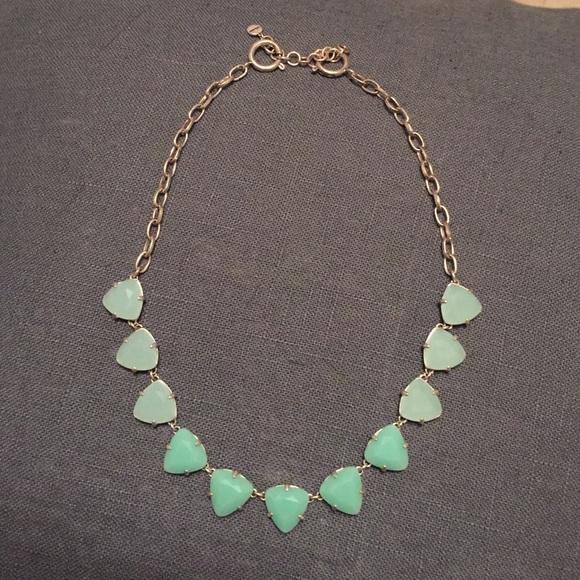 Stella and Dot mint green necklace