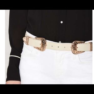 BNWT B-low the Belt Double Buckle Belt