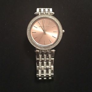 michael kors watch silver/rosegold