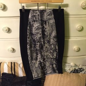 Snakeskin Pencil Skirt