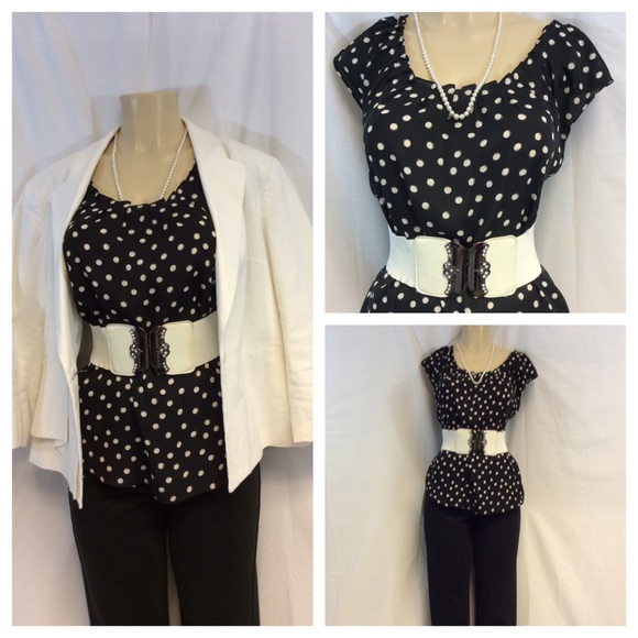 LAUREN CONRAD Polka Dot Top - Picture 3 of 4