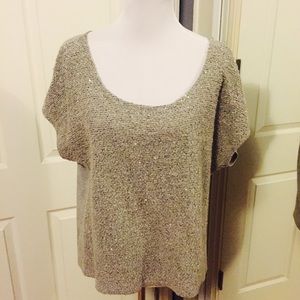 Ella Moss Mixed Media Short Sleeved Top