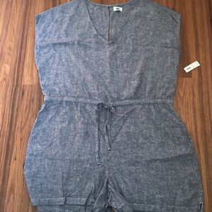 Chambray Plus Size Romper