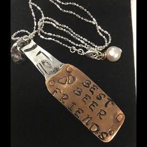 Handcrafted Beer Best Friend Necklace
