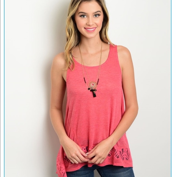 Dark Salmon Tank☀️ - Picture 2 of 3