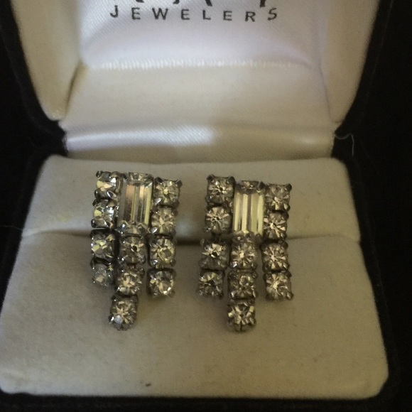 Vintage rhinestone earrings