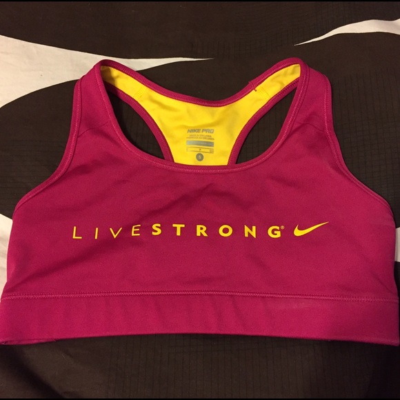 Pink Nike Pro sports bra