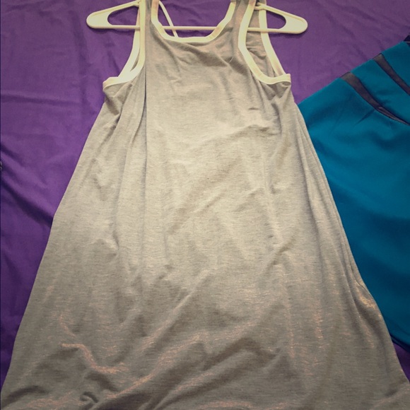 Never worn grey strappy back dress