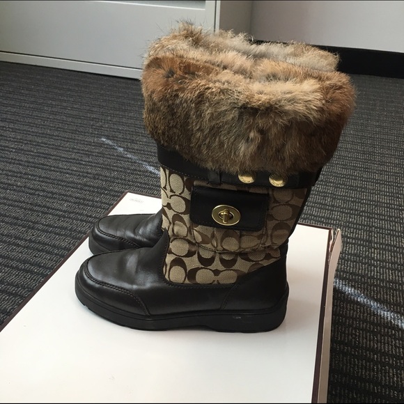 Coach Shoes - Coach fur boots