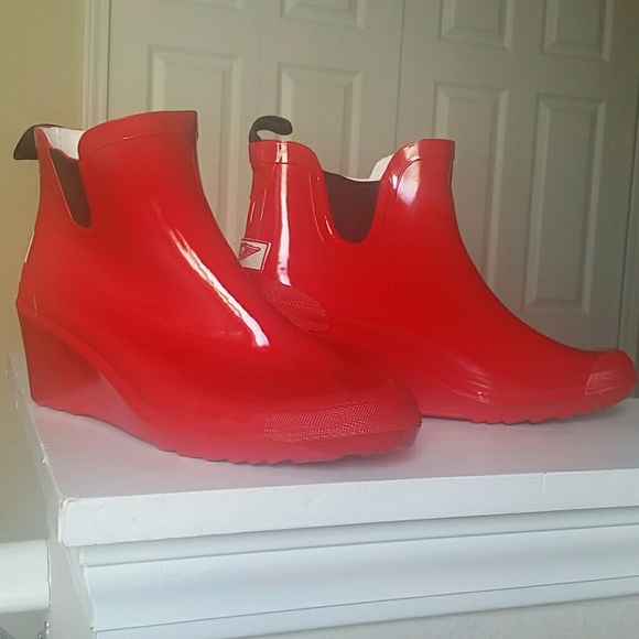 Forever Young Shoes - Red rain boots