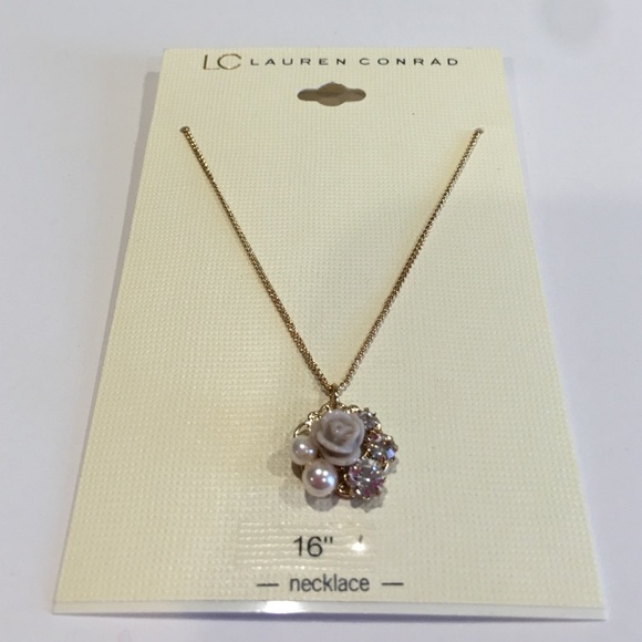 LC Lauren Conrad Jewelry - | Lauren Conrad | Flower & Pearl Necklace