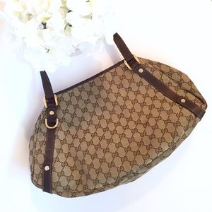 Gucci Abbey Canvas Shoulder Bag