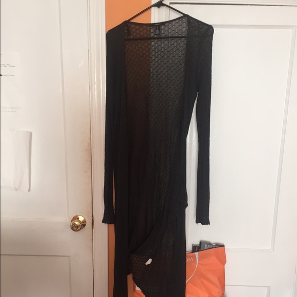Long sheer cardigan