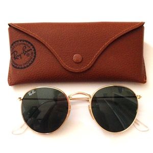 Trendy round metal raybans