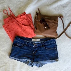Low Rise Denim Shorts